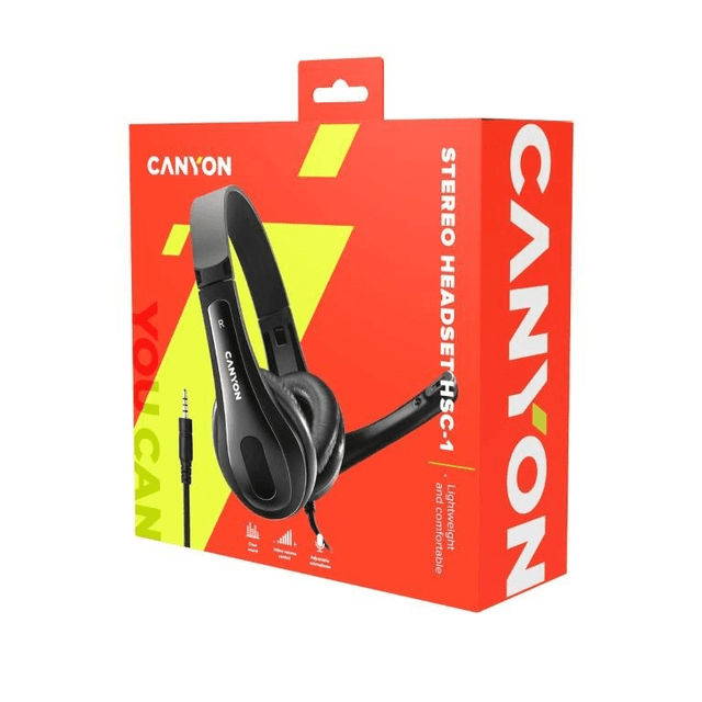 Canyon HSC-1 Simple Wired Headset Black CNS-CHSC1B