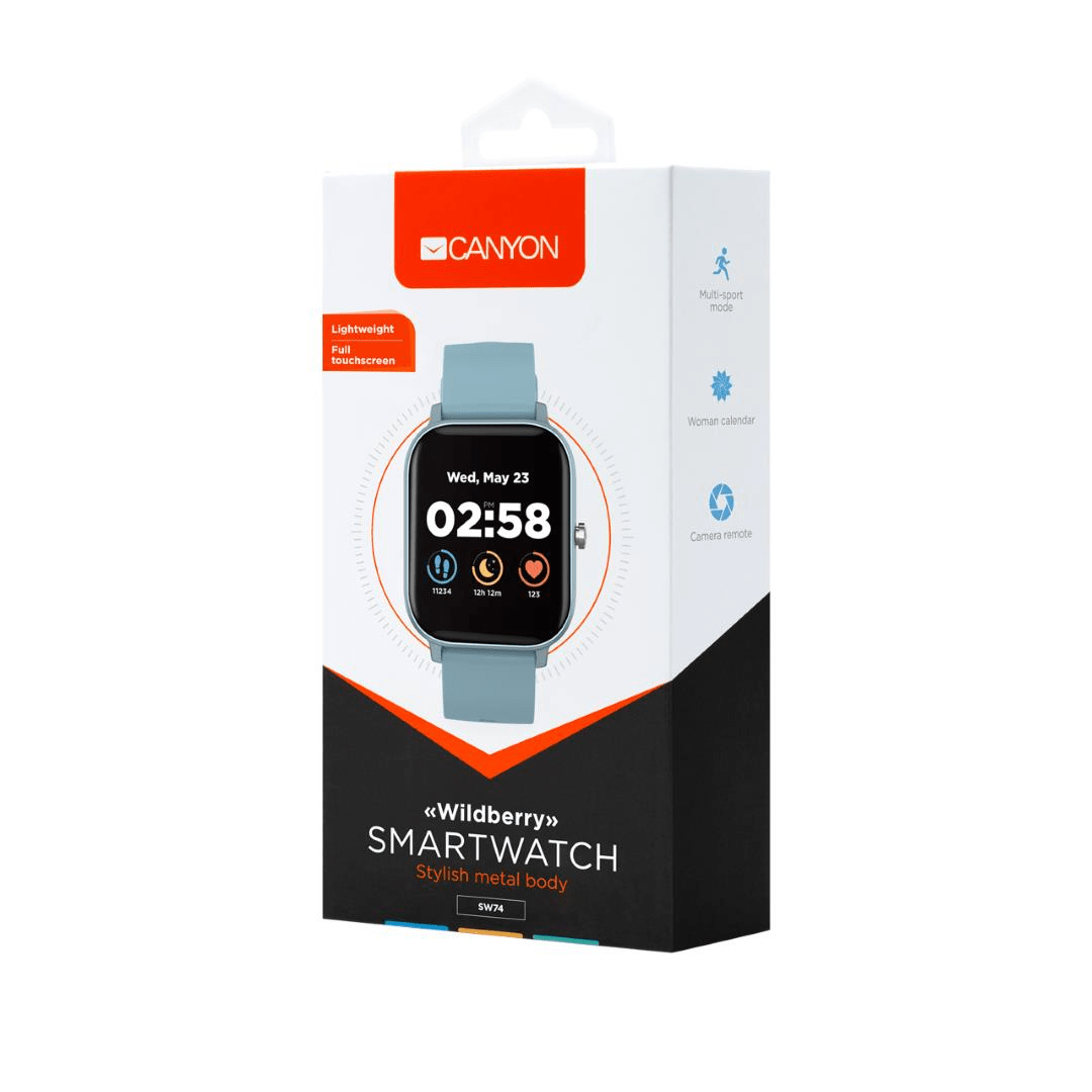 Canyon Wildberry SW-74 Smart Watch - Blue CNS-SW74BL