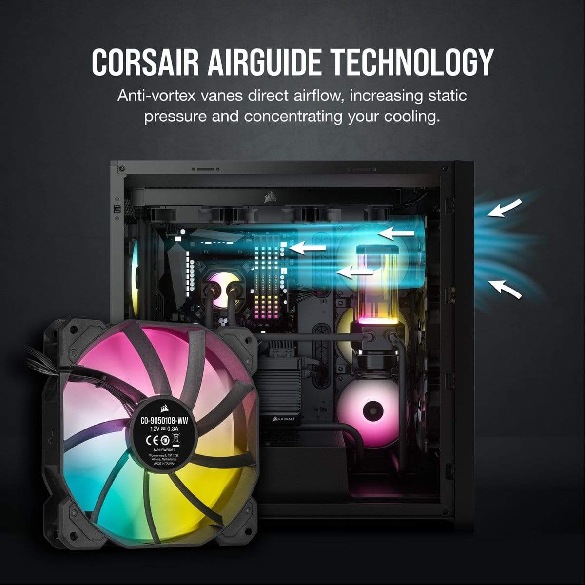 Corsair SP120 RGB ELITE Computer case Fan 12 cm Black 3 pc(s)