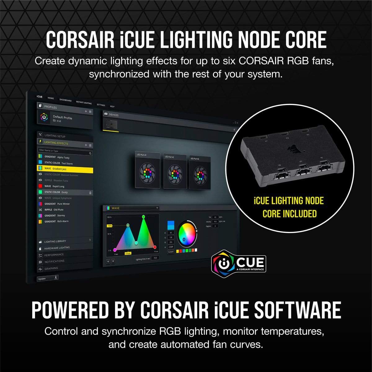 Corsair SP120 RGB ELITE Computer case Fan 12 cm Black 3 pc(s)