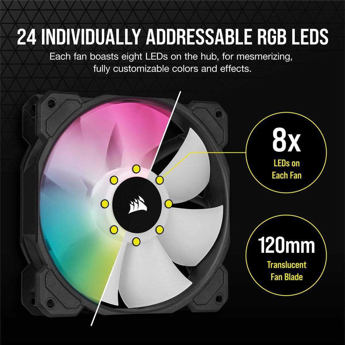 Corsair SP120 RGB ELITE Computer case Fan 12 cm Black 3 pc(s)