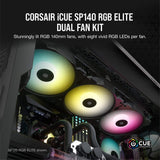 Corsair SP140 RGB ELITE Computer case Fan 14 cm Black 2 pc(s)