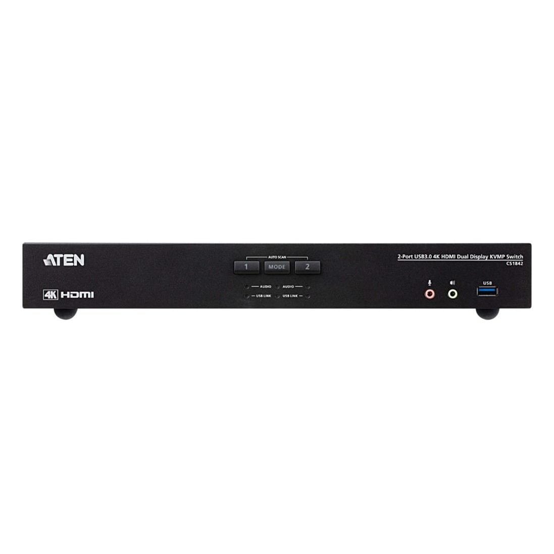 ATEN CS1842 2-Port USB 3.0 4K HDMI Dual Display KVMP Switch