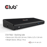 CLUB3D CSV-1562 Notebook Dock/port Replicator Docking Black