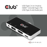 CLUB3D CSV-1591 USB Type C 4-in-1 Hub to HDMI Docking Station