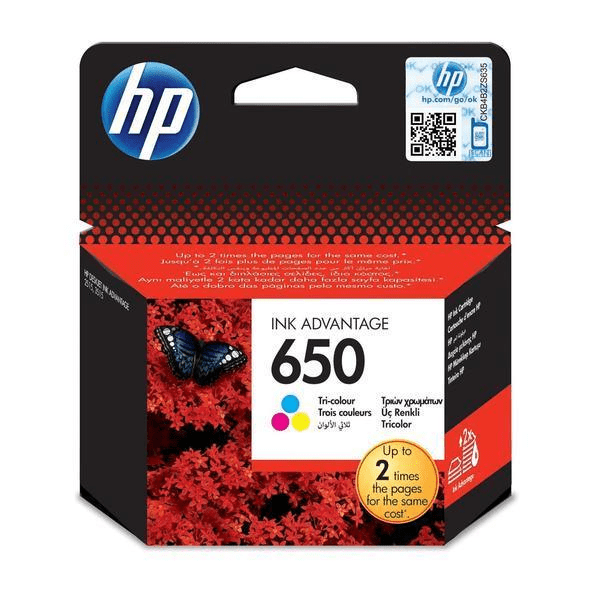 HP 650 Cyan, Magenta, Yellow Printer Ink Cartridge Original CZ102AK Single-pack