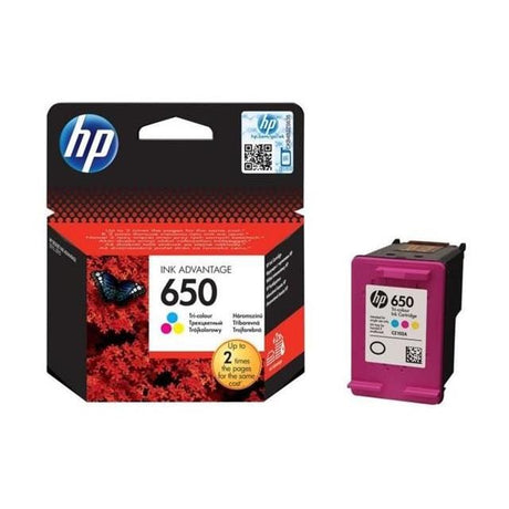 HP 650 Cyan, Magenta, Yellow Printer Ink Cartridge Original CZ102AK Single-pack