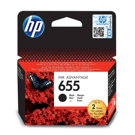 HP 655 Ink Advantage Black Printer Cartridge Original CZ109AE Single-pack