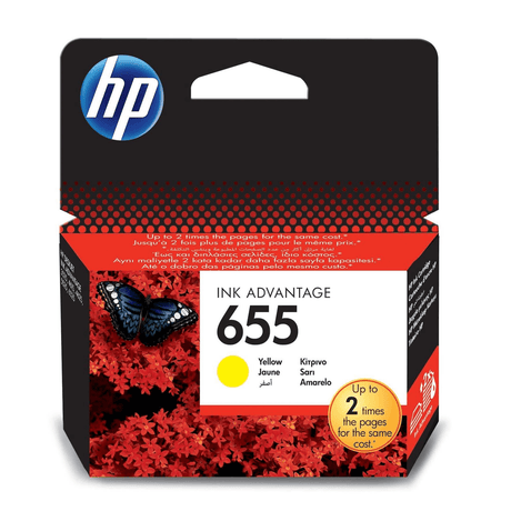 HP 655 Ink Advantage Yellow Printer Cartridge Original CZ112AE Single-pack