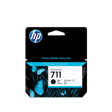 HP 711 38-ml DesignJet Black Printer Ink Cartridge Original CZ129A Single-pack