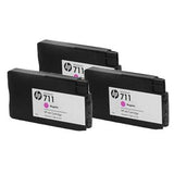 HP 711 29-ml DesignJet Magenta Printer Ink Cartridges Original CZ135A 3-pack