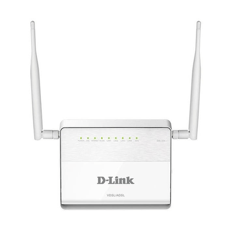 D-Link DSL-224 Wi-Fi 4 Wireless Router - Single-band 2.4GHz Fast Ethernet White