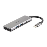 D-Link DUB-M530 notebook dock/port replicator Wired USB 3.2 Gen 1 (3.1 Gen 1) Type-C Aluminium, Black