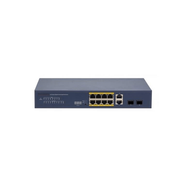 Duxbury 8-port Gigabit PoE+ Unmanaged Switch with 2x Gigabit SFP/Uplink Combo ports DUX1012P