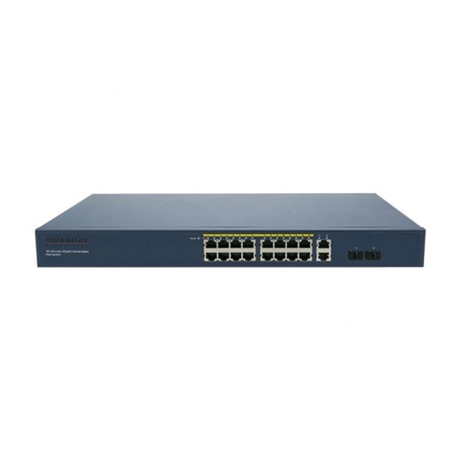 Duxbury 16-port Gigabit PoE+ Unmanaged Rackmount Switch with 2-port SFP DUX1018P