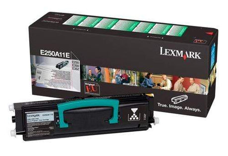 Lexmark E250A11E Black Toner Cartridge 3,500 Pages Original Single-pack