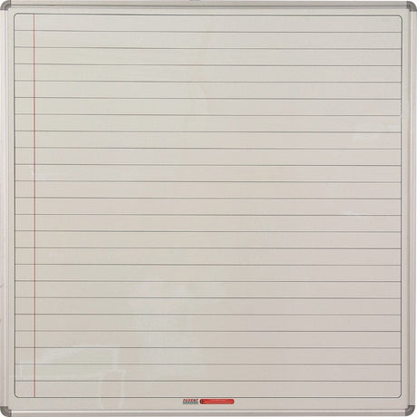 Parrot Educational Board Magnetic Whiteboard 1220x1210mm Lines 1 Side Swing Leaf Option B ED4152