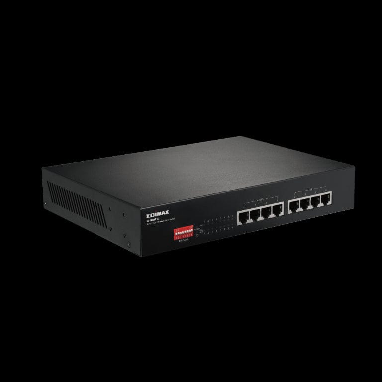 Edimax ES-1008P Long Range 8-port Fast Ethernet PoE+ Switch with DIP Switch ES1008PV2