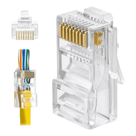 Acconet Pass-Through CAT5e Connectors 100 pack ETH-RJ45-P-CAT5