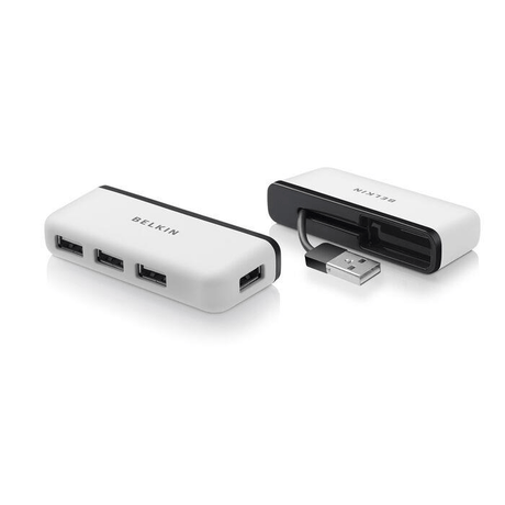 Belkin 4-Port USB 2.0 Travel Hub Black/White F4U021BT