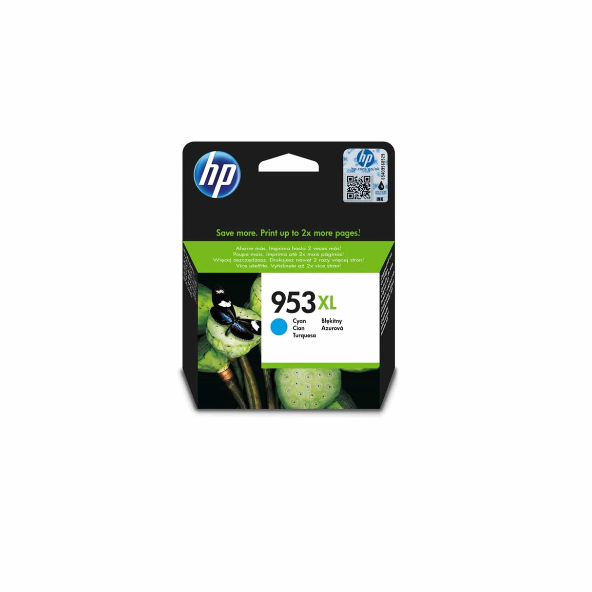 HP 953XL Cyan High Yield Printer Ink Cartridge Original F6U16AE Single-pack