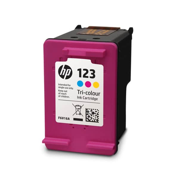 HP 123 Tri-Colour Printer Ink Cartridge Original F6V16AE Single-pack