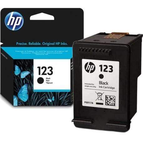 HP 123 Black Printer Ink Cartridge Original F6V17AE Single-pack