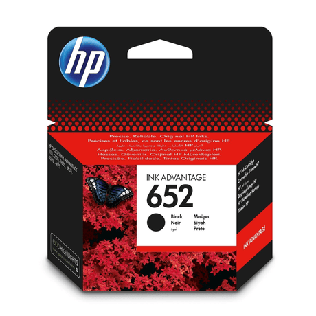 HP 652 Ink Advantage Black Printer Cartridge Original F6V25AE Single-pack