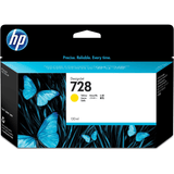 HP 728 130-ml DesignJet Yellow Printer Ink Cartridge Original F9J65A Single-pack