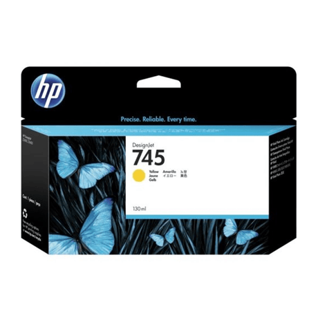 HP 745 130-ml DesignJet Yellow Ink Cartridge Original F9J96A Single-pack