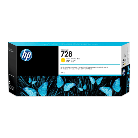 HP 728 300-ml DesignJet Yellow Printer Ink Cartridge Original F9K15A Single-pack