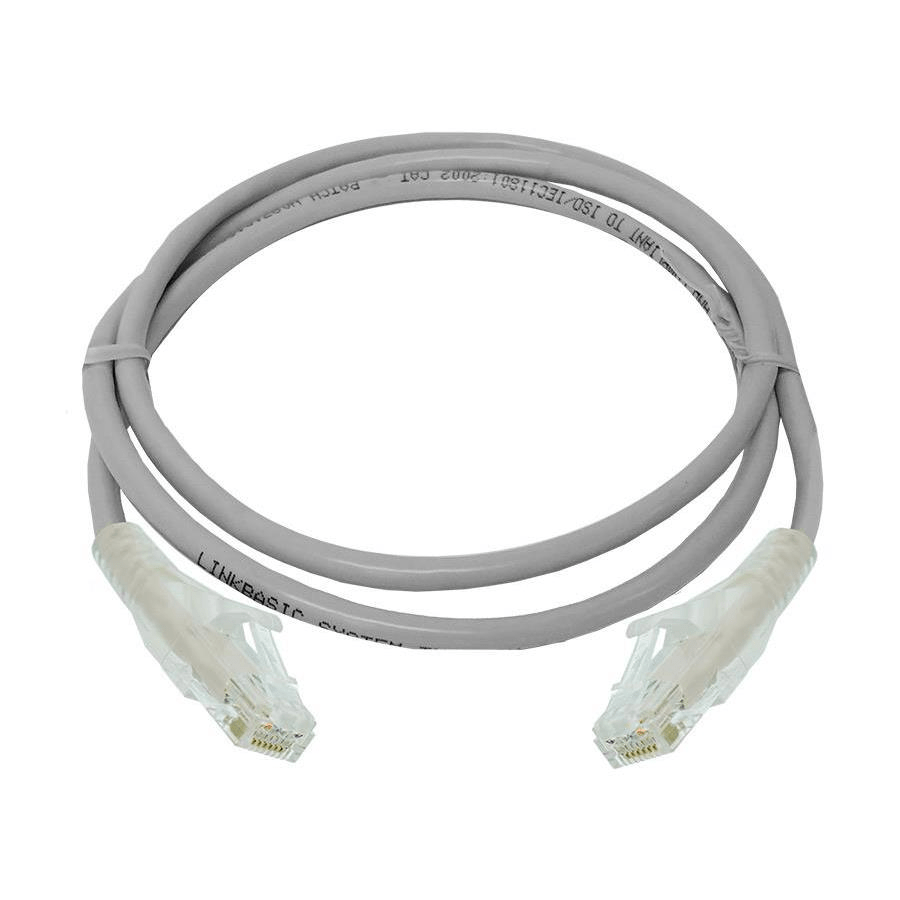 Linkbasic 1m UTP Cat6a Flylead Cable - Grey FLY-6A-1