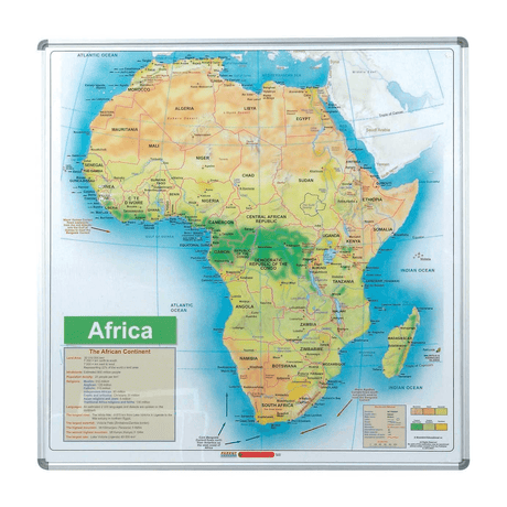 Parrot Map Board Africa 1230x1230mm Magnetic White GB3052