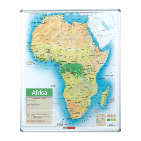 Parrot Map Board Africa 1230x930mm Magnetic White GB3068