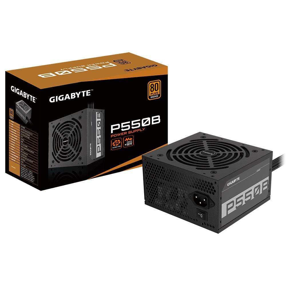 GIGABYTE P550B 80 PLUS Bronze 550W 20+4 pin ATX ATX Black Power Supply GP-P550B