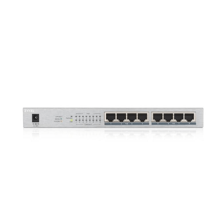 Zyxel 8-port Gigabit PoE+ Unmanaged Switch GS1008-HP