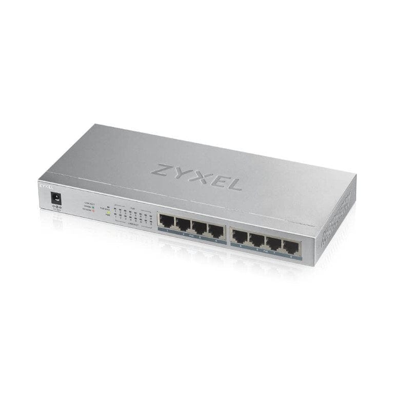 Zyxel 8-port Gigabit PoE+ Unmanaged Switch GS1008-HP