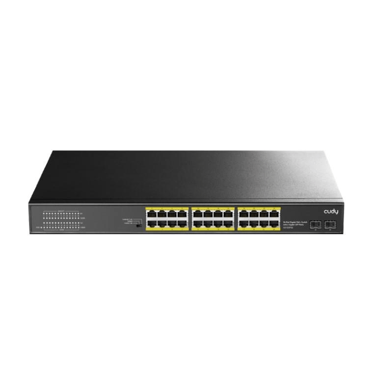 Cudy 24-port PoE+ Gigabit Switch with 2x SFP ports GS1028PS2