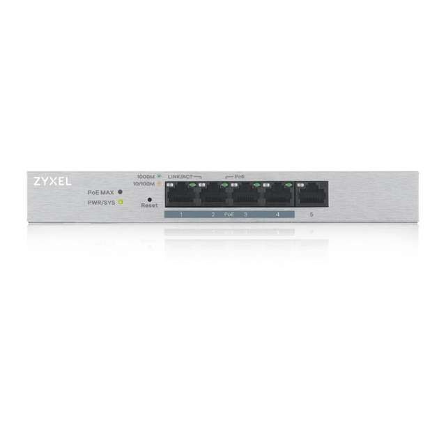 Zyxel 5-port Web Managed PoE Gigabit Switch with 4-port PoE+ GS1200-5EU0101F