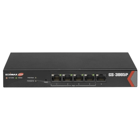 Edimax GS-3005P Long Range 5-port Gigabit Web Managed Switch with 4 PoE+ Ports GS3005P