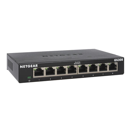 Netgear GS308-300PES Unmanaged Switch L2 Gigabit Ethernet Black