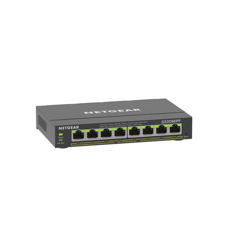 Netgear GS308EPP Managed Switch L2/L3 Gigabit Ethernet PoE Black GS308EPP-100PES