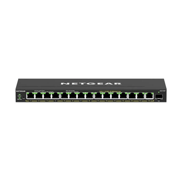 Netgear 16-Port PoE+ Gigabit Ethernet Plus Switch with 1-port SFP GS316EP-100PES