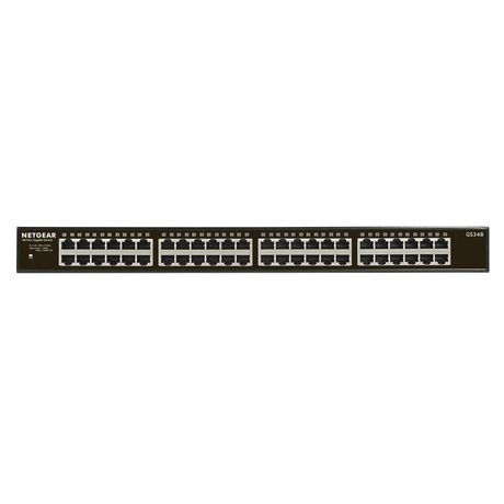 Netgear GS348 Unmanaged Switch Gigabit Ethernet 1U Black GS348-100EUS