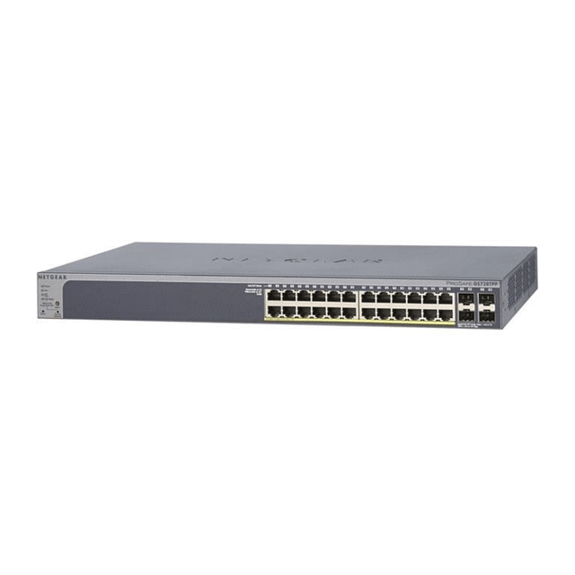 Netgear ProSAFE 24-port Gigabit PoE+ Managed Switch with 4x Gigabit SFP ports GS728TPP-200EUS