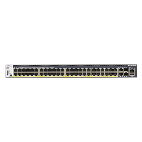 Netgear M4300-52G-PoE+ 550W PSU Managed Switch L2/L3/L4 Gigabit Ethernet PoE 1U Black