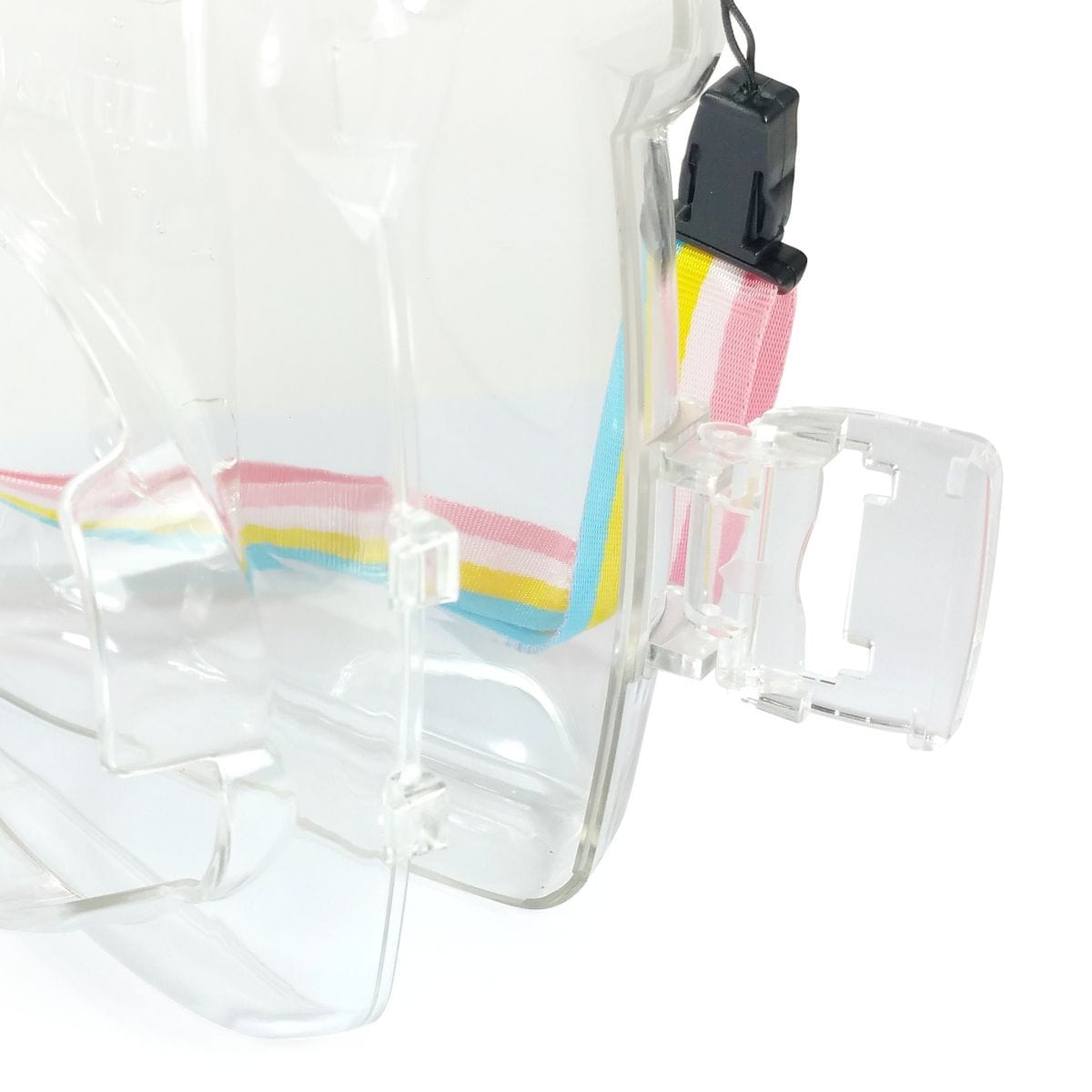 Tuff-Luv Instax Mini 8 and Mini 9 Clear Case with Rainbow Strap H5_42