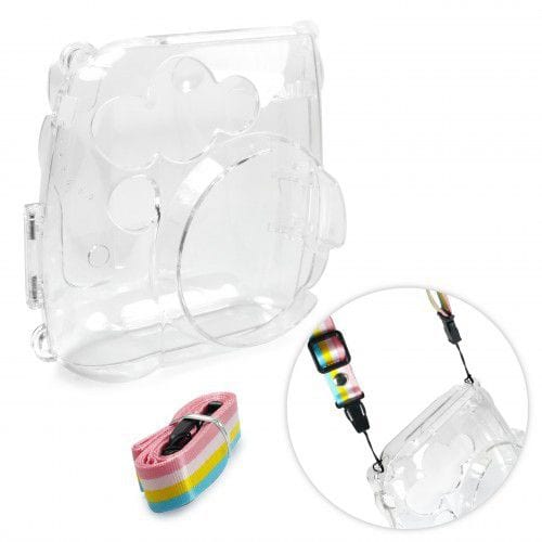 Tuff-Luv Instax Mini 8 and Mini 9 Clear Case with Rainbow Strap H5_42