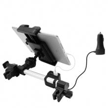 Macally Car Seat Headrest iPad/Tablet Mount with USB Charger - HRMOUNTPRO4UAC