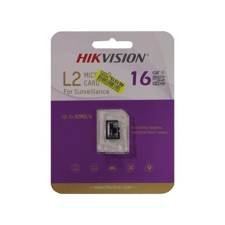 Hikvision L2 V10 16GB Surveillance MicroSD (TF) Card HS-TF-L2-16G